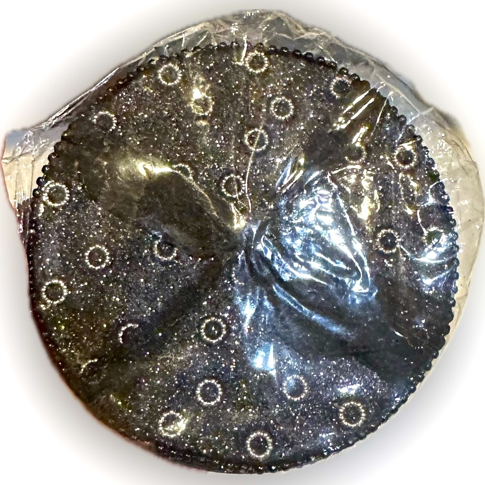 VTG 2005 SPIRIT INDIA SET OF 2 COASTERS BLACK SILVER JEWELRY COLLECTIBLE 3.5”